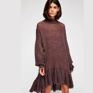 Free People Purple Knit Tunic